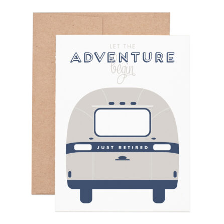 Airstream retirement letterpress greeting card