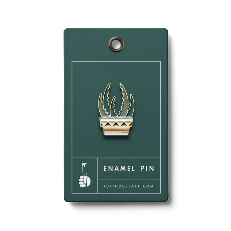 Aloe succulent enamel pin
