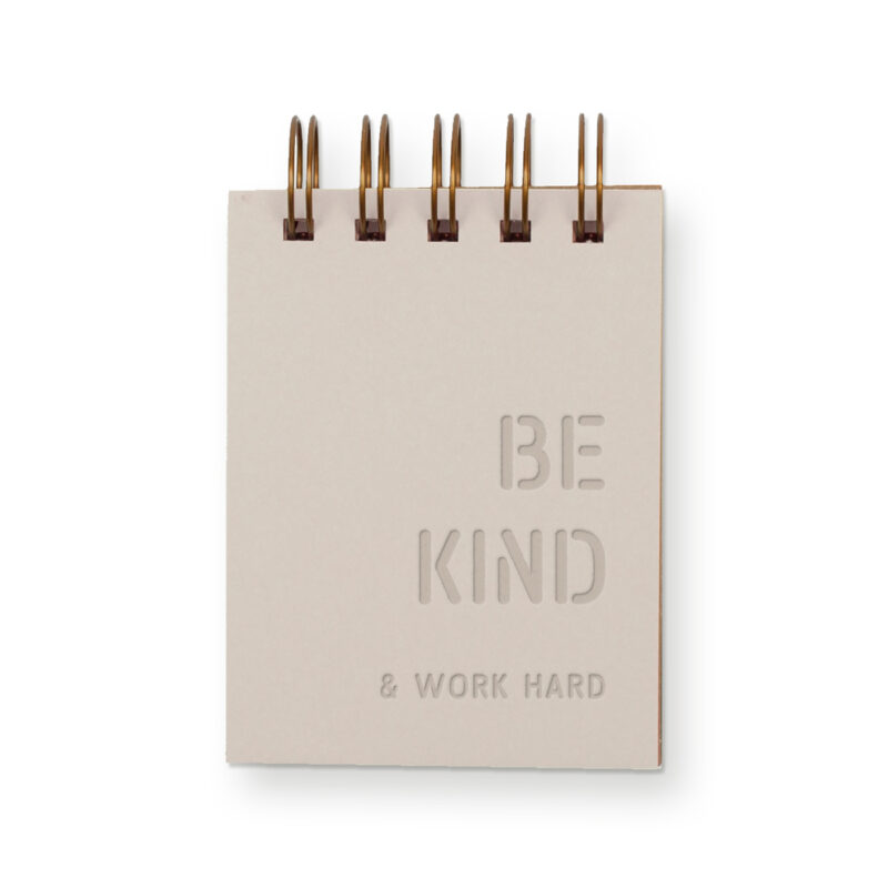 Be kind mini jotter with morning fog cover