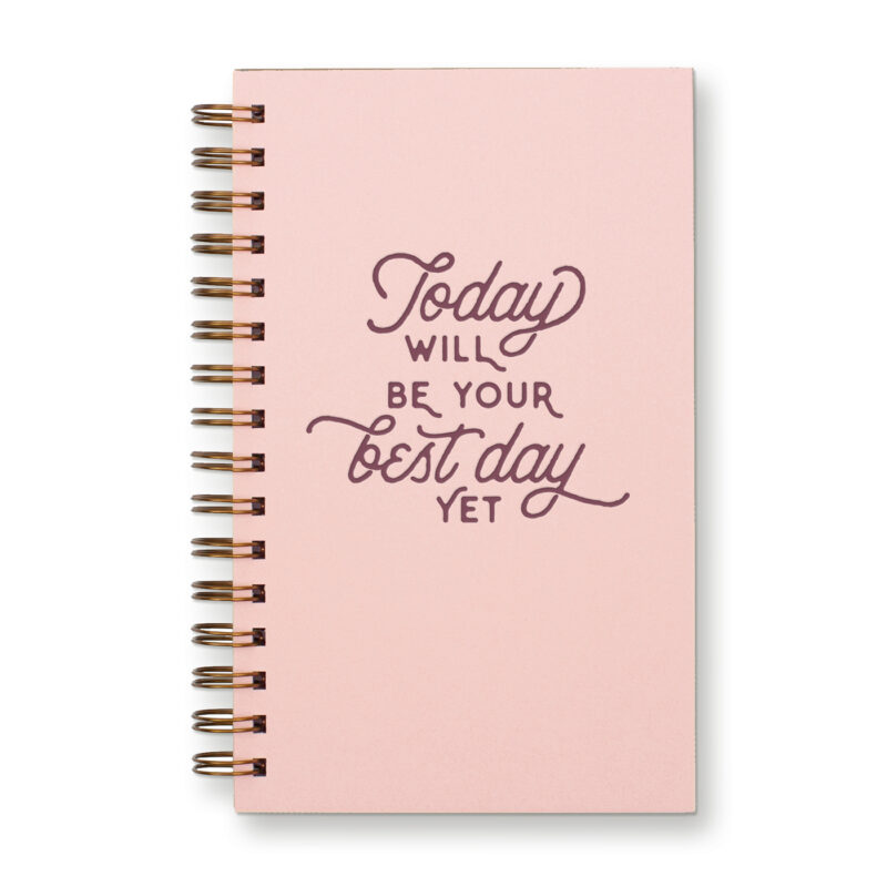 Best day yet planner journal with sunset pink cover