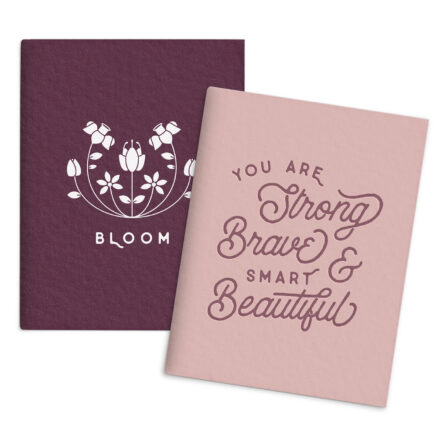 Bloom strong beautiful saddle stitched pocket notebook set