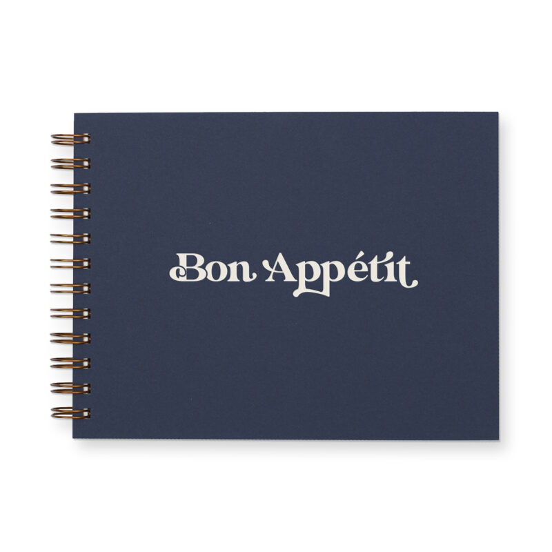 Bon appetit meal planner with deep blue cover
