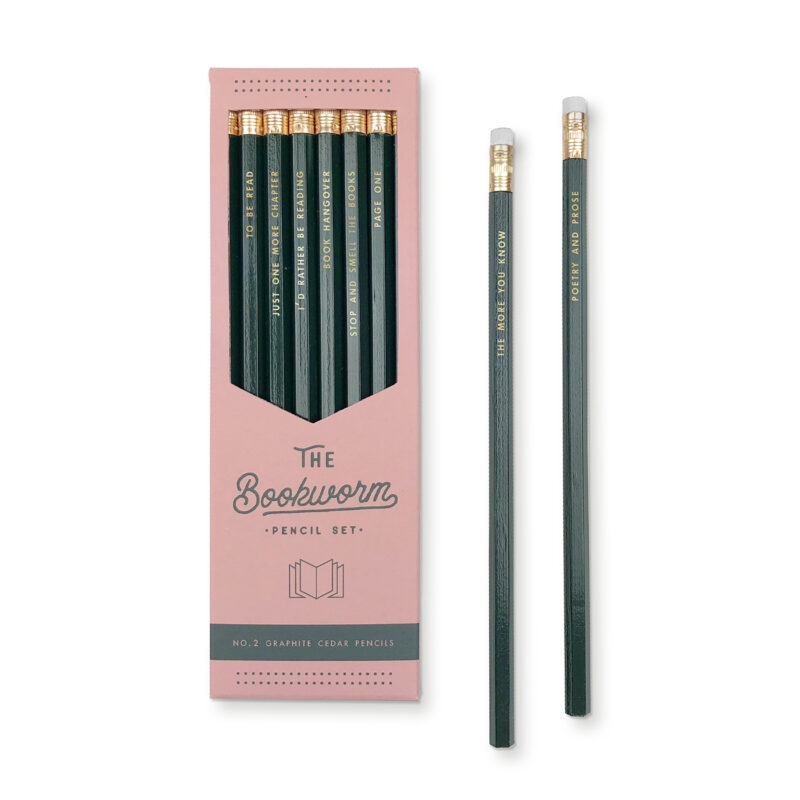 Bookworm pencil set