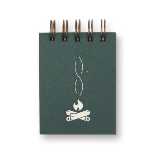 Campfire mini jotter with forest green cover