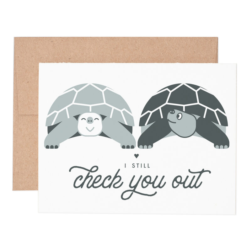 Check you out love letterpress greeting card