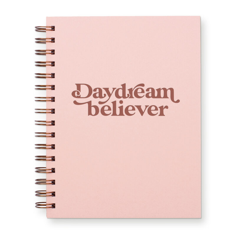 Daydream believer journal with sunset pink cover