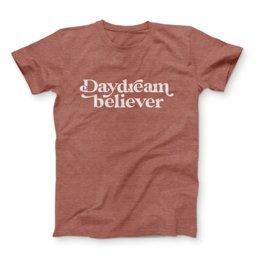 Daydream believer unisex jersey tshirt in clay