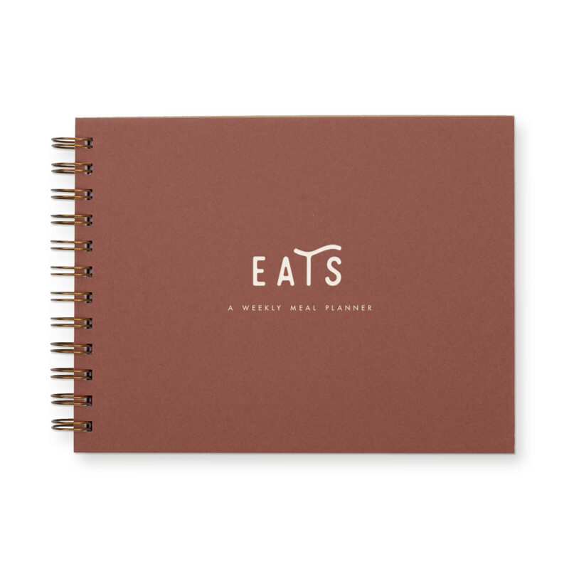 Simple eats meal planner with terracotta cover