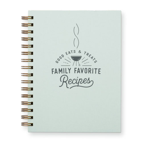 Family favorite recipe book with ocean mist cover