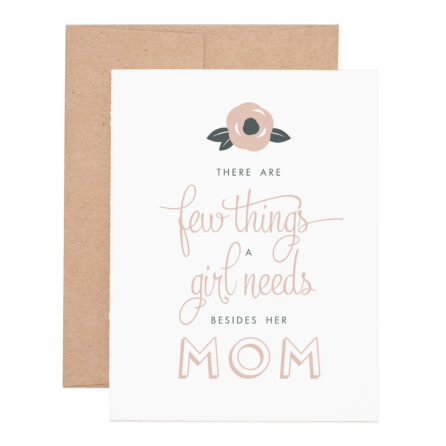 Few things mom letterpress greeting card