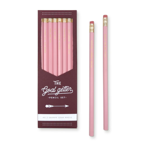 Goal getter no.2 wood writing pencil set