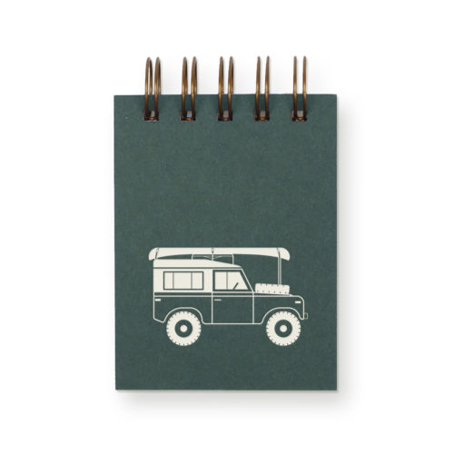 Roadtrip mini jotter with forest green cover