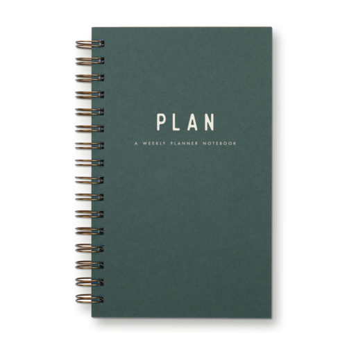 Simple plan planner journal with forest green cover