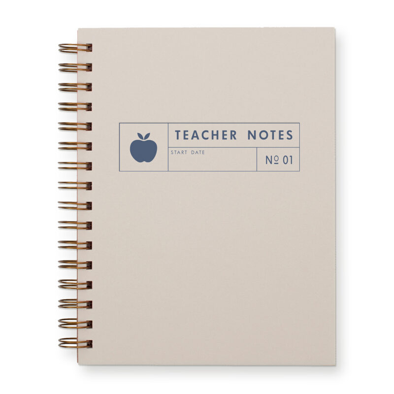 Teacher notes journal with muddy waters cover