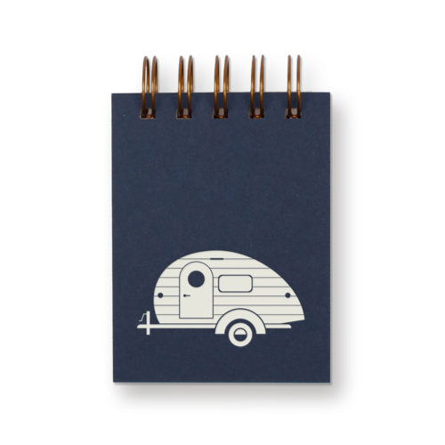 Camper mini jotter with deep blue cover