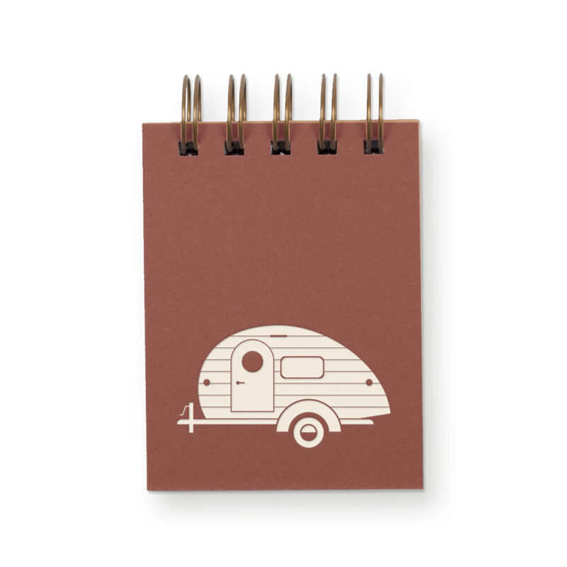 Camper mini jotter with terracotta cover