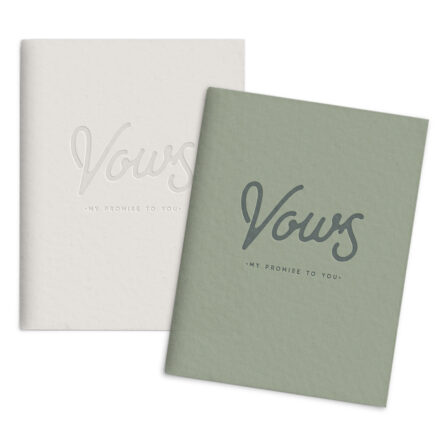 Wedding Vows saddle stitched pocket notebook set