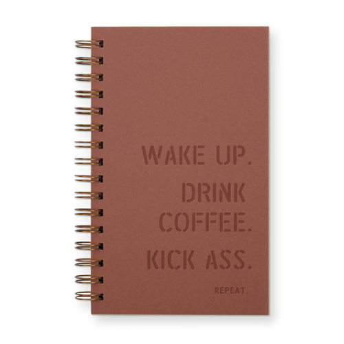 Wake up planner journal with terracotta cover