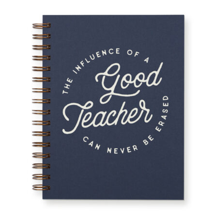 Teacher influence journal in deep blue