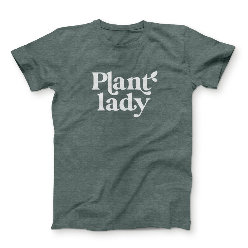 Plant Lady unisex jersey tshirt in forest green