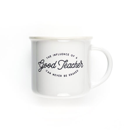 Teacher Influence Stoneware Mug in White