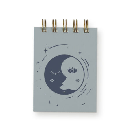 Sun and Moon Celestial mini jotter with sky blue cover