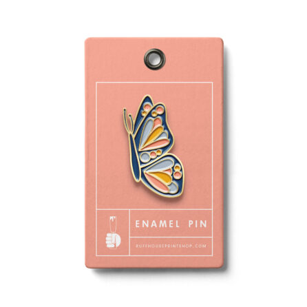 butterfly enamel pin
