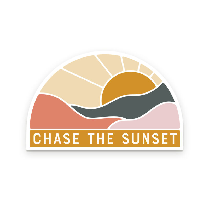 chase the sunset vinyl sticker
