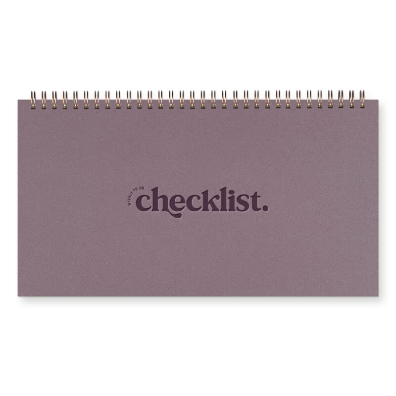 checklist planner in wisteria