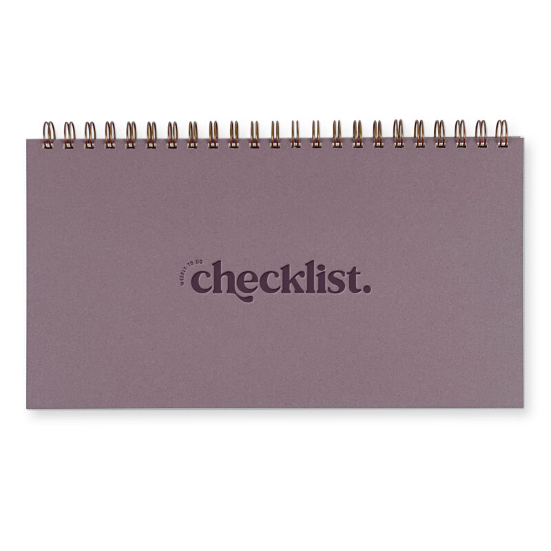 weekly checklist planner in purple