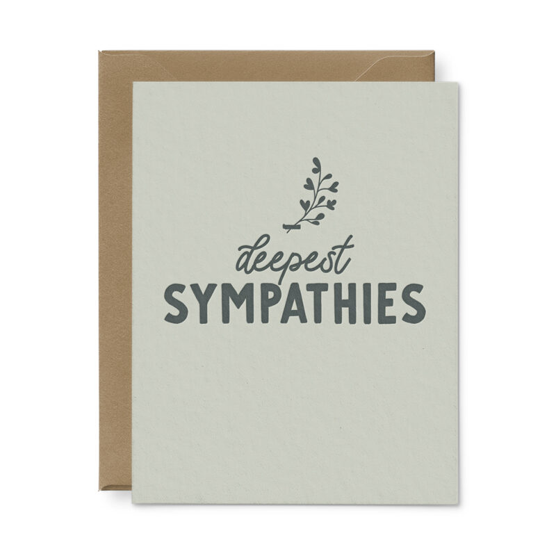 deepest sympathies sprig sympathy card