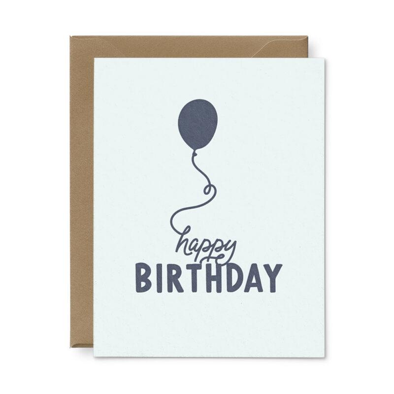 happy birthday balloon greeting card