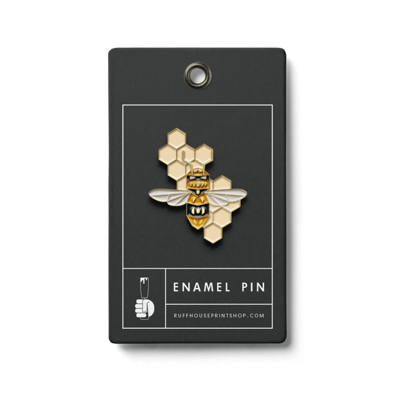 honey bee enamel pin