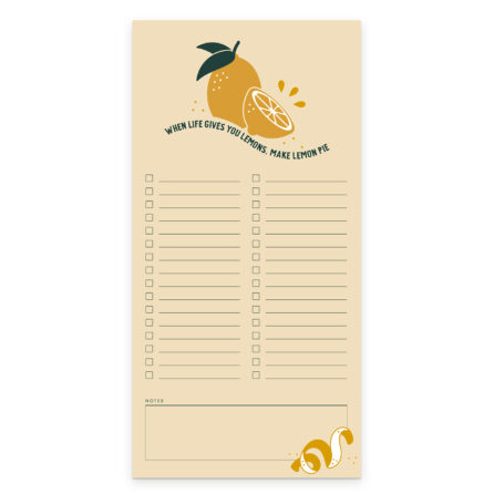lemon market list notepad