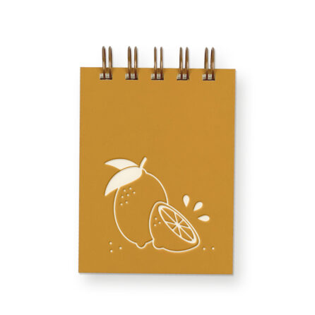 lemons mini notebook in yellow