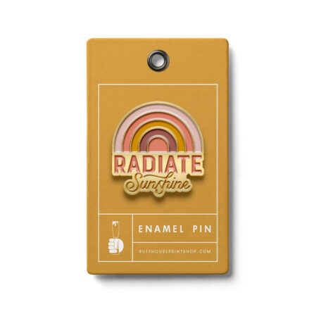 radiate sunshine enamel pin