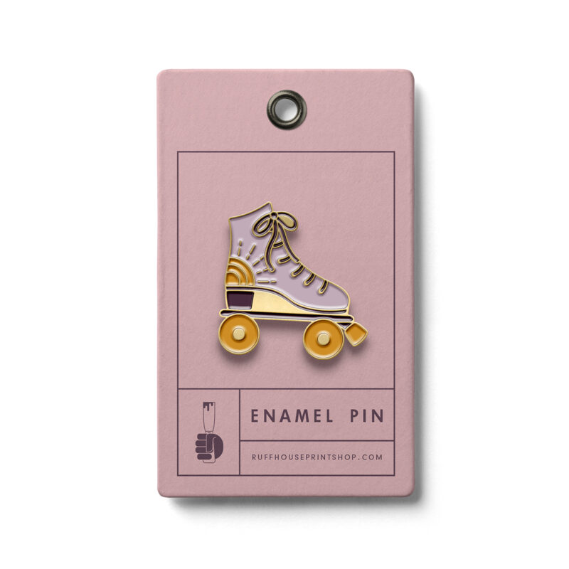 roller skate enamel pin