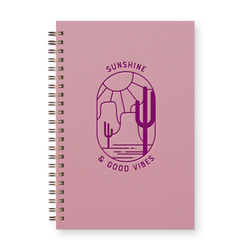 sunshine and good vibes planner journal in thistle