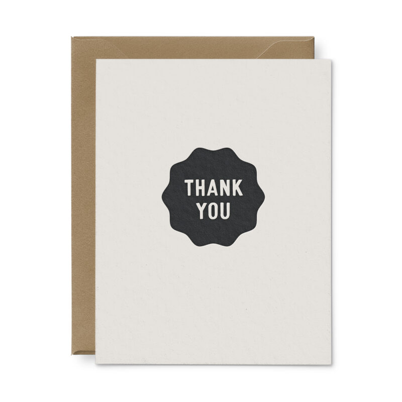 thank you circle greeting card