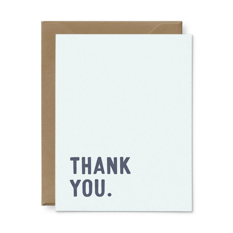 thank you period simple thank you card