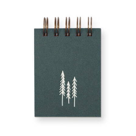 evergreen trees mini notebook