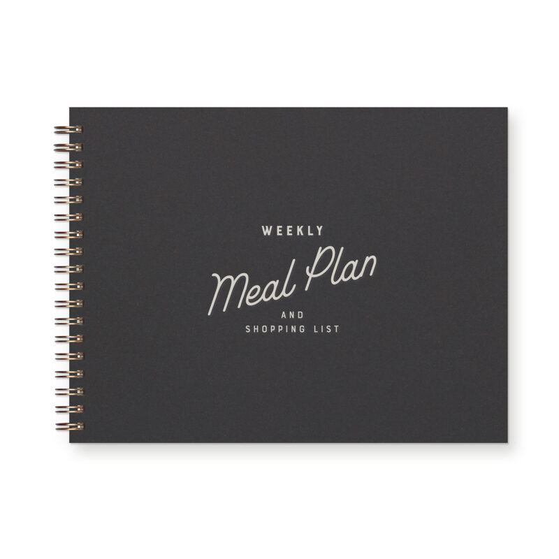 Retro Weekly Meal Planner in Peppercorn