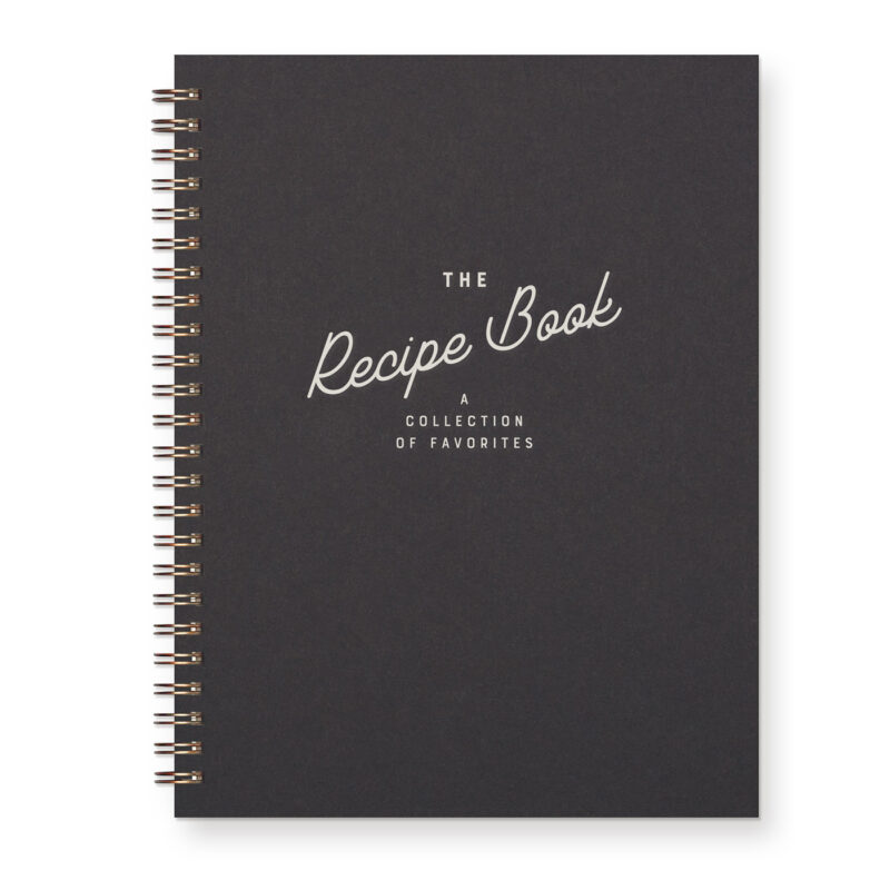retro recipe book in peppercorn