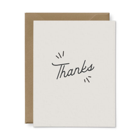 thanks with lines card