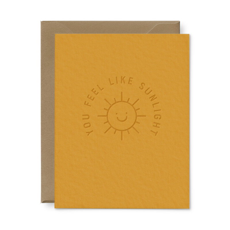 yellow sunlight love card