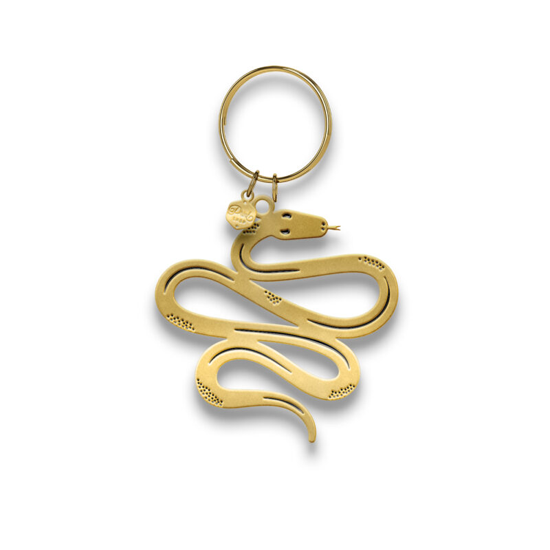 gold keychain without black backing