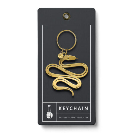gold snake keychain