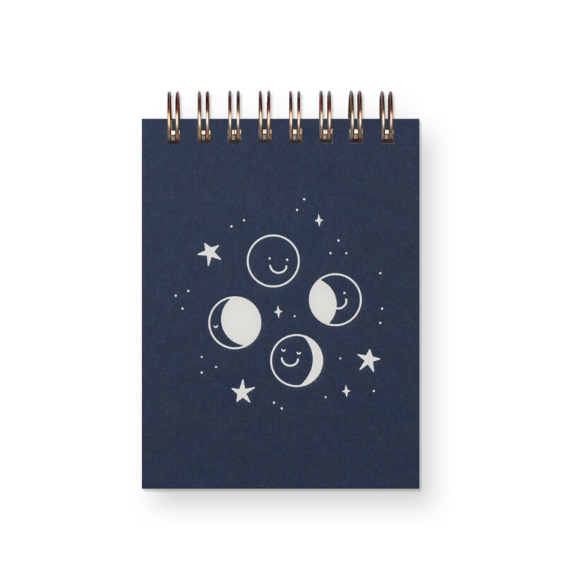 moon phases mini jotter - Deep Blue