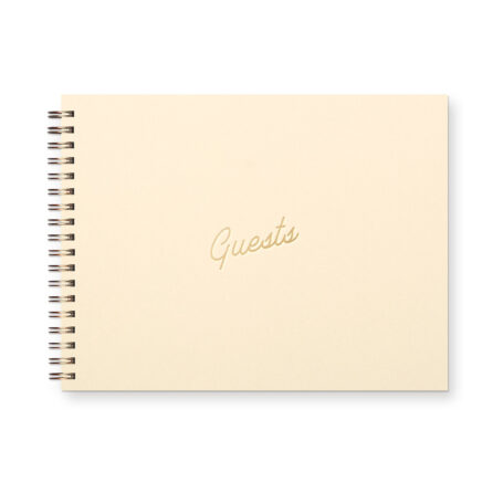 retro guest book french vanilla