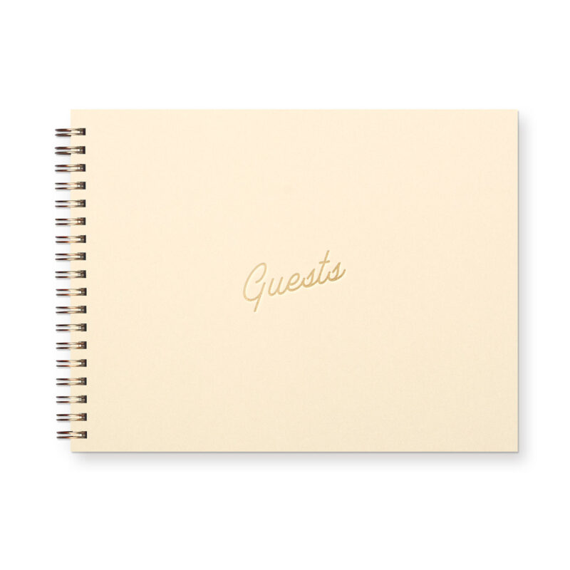 retro guest book french vanilla